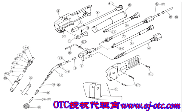 OTC水冷焊槍WTCAW5002